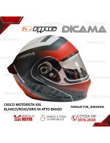 CASCO MOTORISTA XXL BLANCO/ROJO/GRIS M ATTO BANDS FIBRA TERA FIBRAATTOB_BRGMXXL