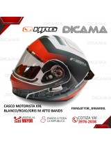 CASCO MOTORISTA XXL BLANCO/ROJO/GRIS M ATTO BANDS FIBRA TERA FIBRAATTOB_BRGMXXL