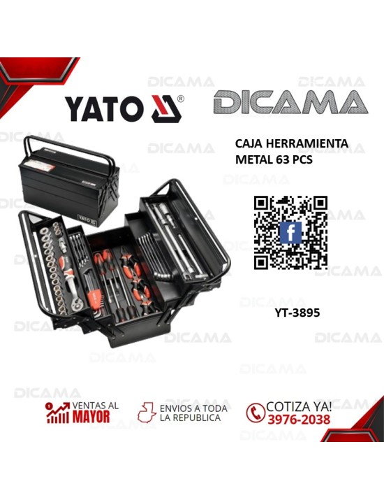 CAJA HERRAMIENTA METAL 63 PZS