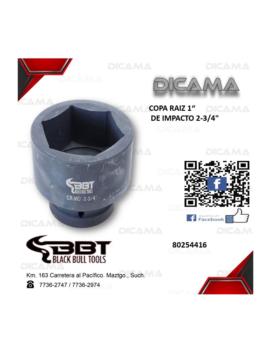 COPA RAIZ 1"  2-3/4" DE IMPACTO