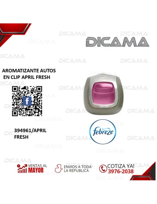 AROMATIZANTE AUTOS EN CLIP APRIL FRESH FEBREZE 394961/APRIL FRESH