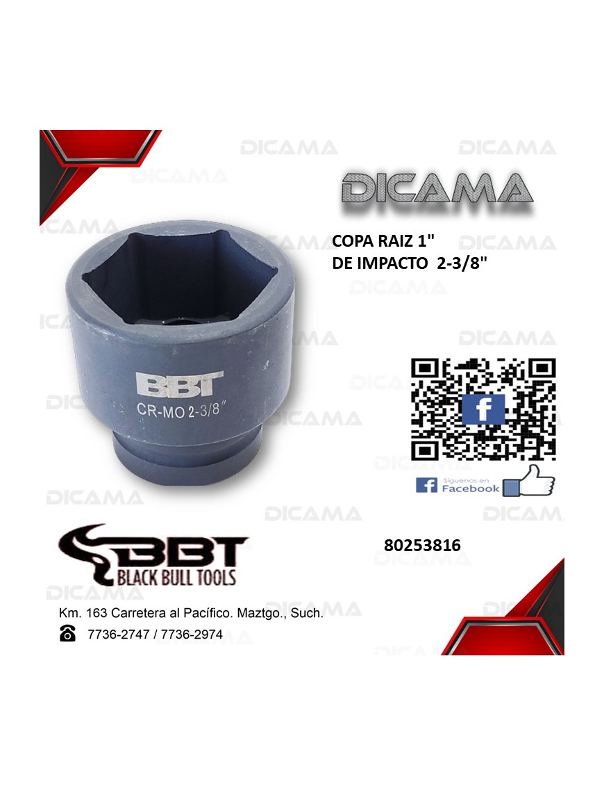 COPA RAIZ 1" 2-3/8" DE IMPACTO