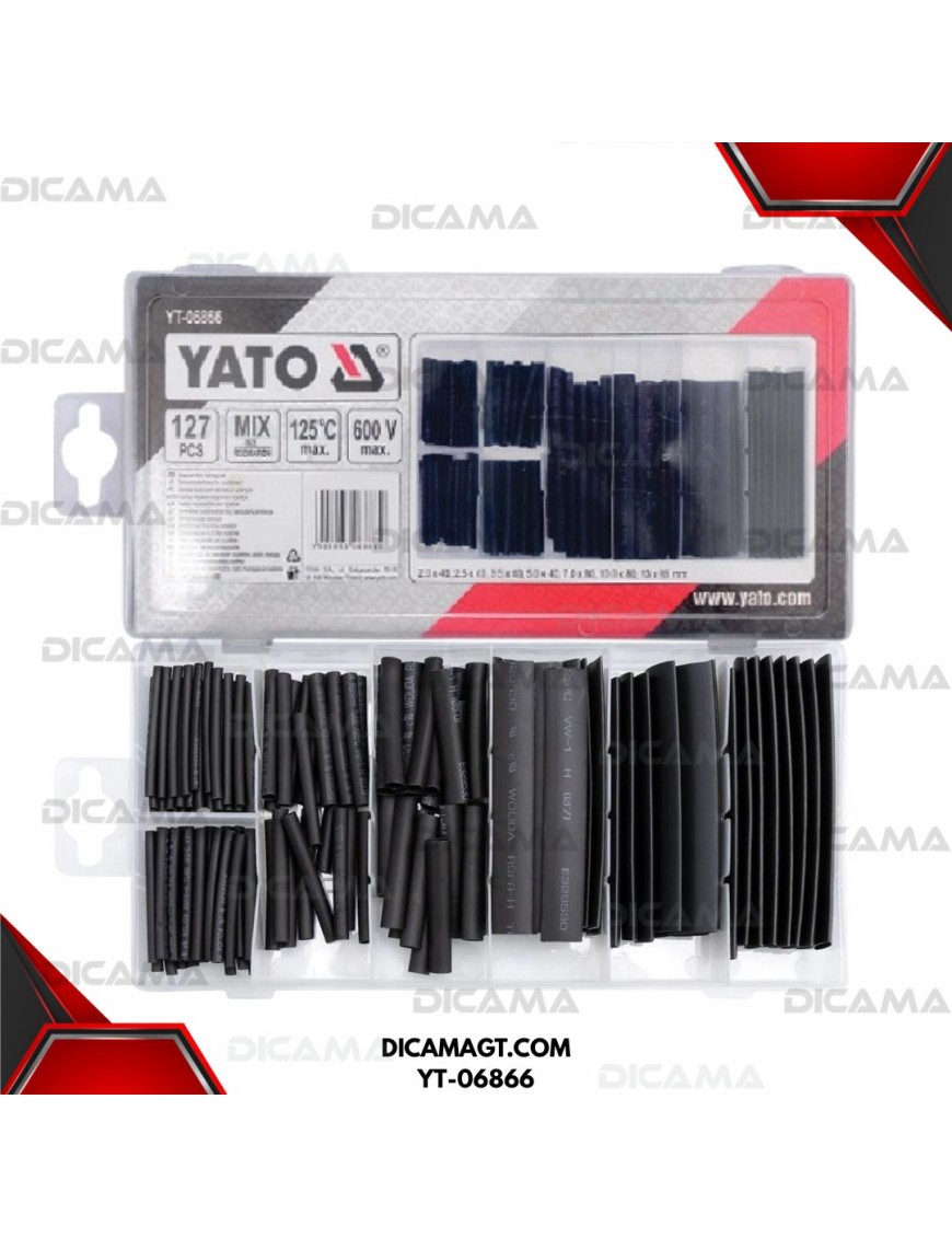 TUBO TERMORETRACTIL CAJA 127 PCS YATO YT-06866