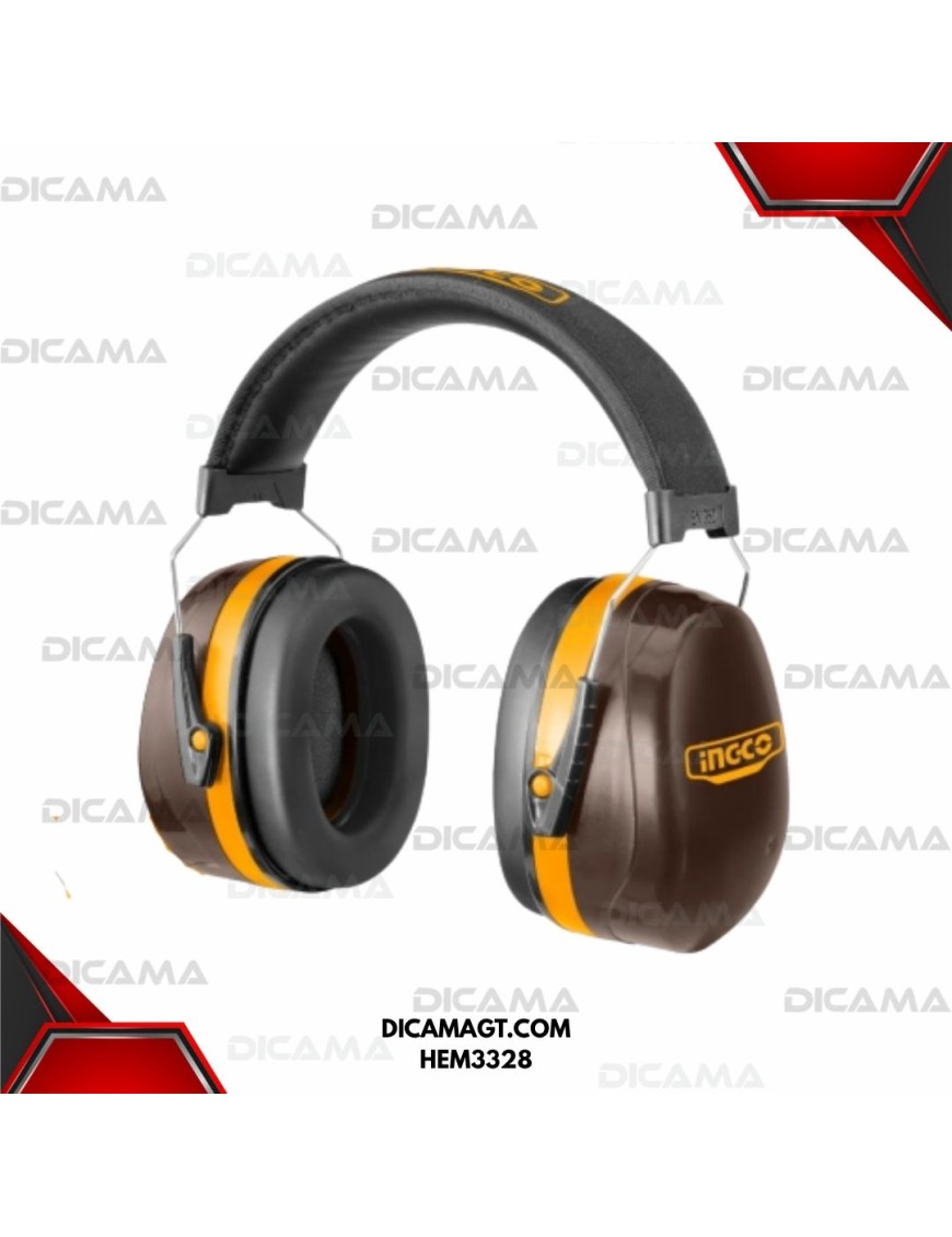PROTECTOR DE OIDOS TIPO OREJERA SNR 33DB NRR 26DB INGCO HEM3328