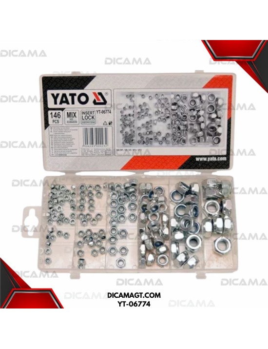 TUERCAS DE CIERRE AUTOMATICO CAJA 146 PCS YATO YT-06774