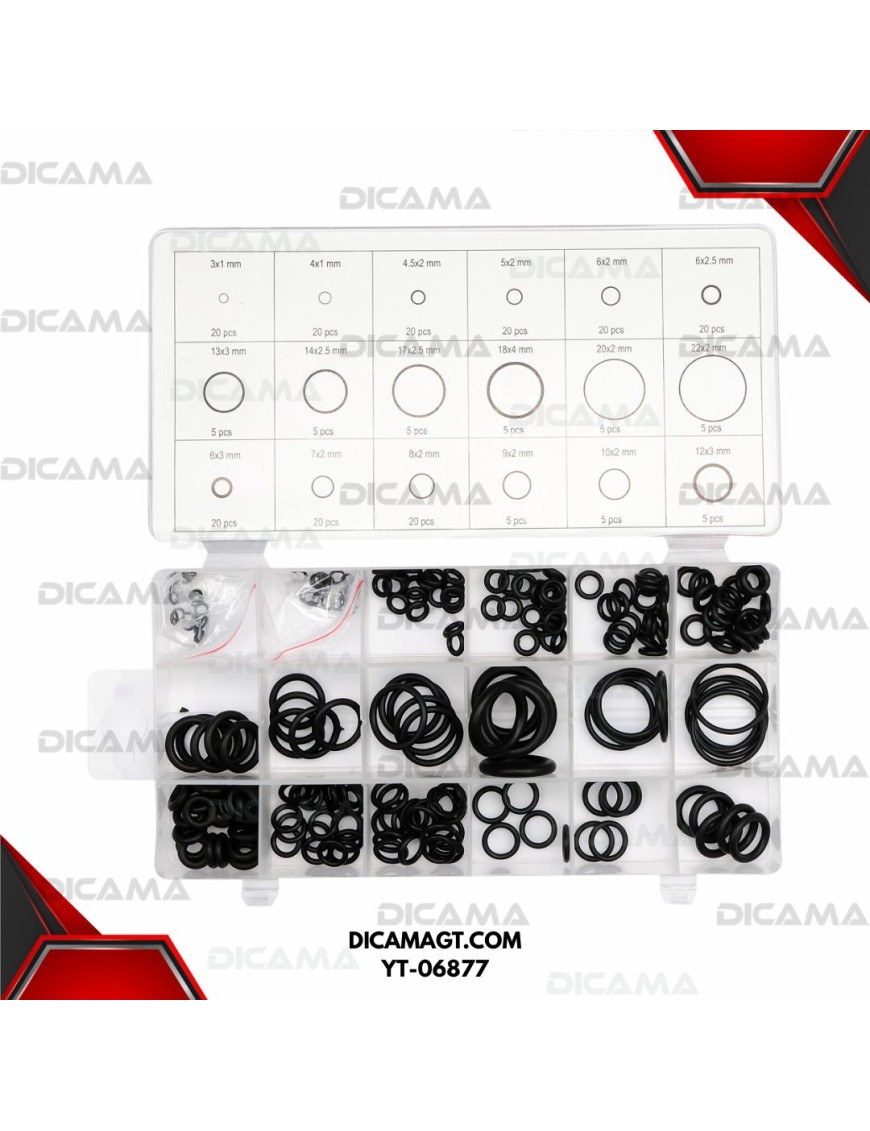 SEGURO O- RING CAJA 225 PCS SET, MIX YATO YT-06877