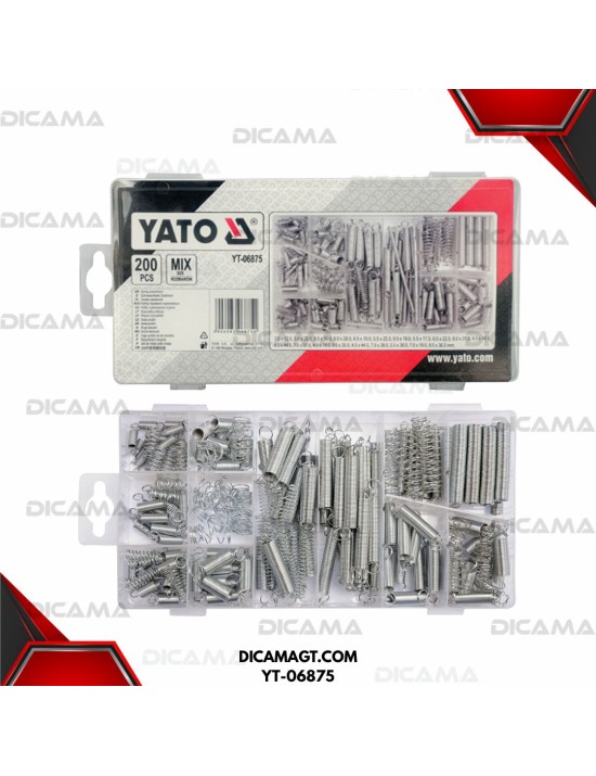 SEGURO SPRING CAJA 200PCS SET, MIX YATO YT-06875