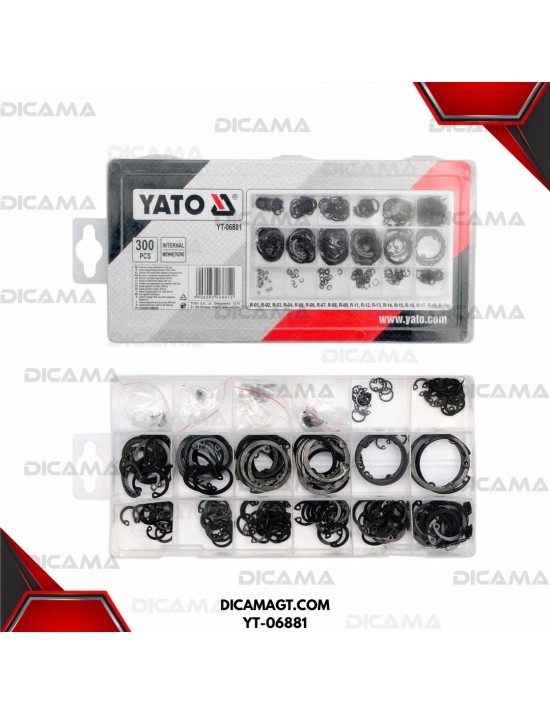 SEGURO INTERNO CIRCLIP 300 PCS SET, MIX YATO YT-06881