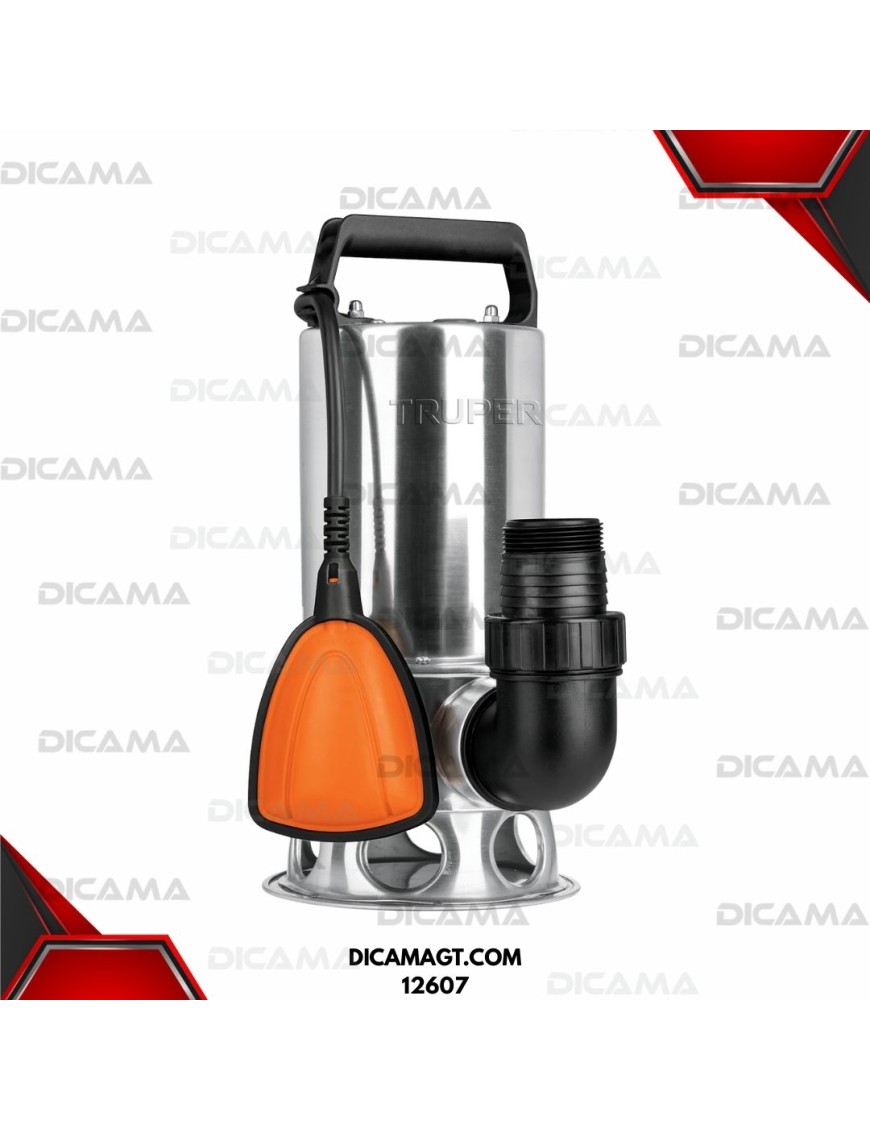 BOMBA DE AGUA 1HP SUMERGIBLE AGUA SUCIA TRUPER 12607