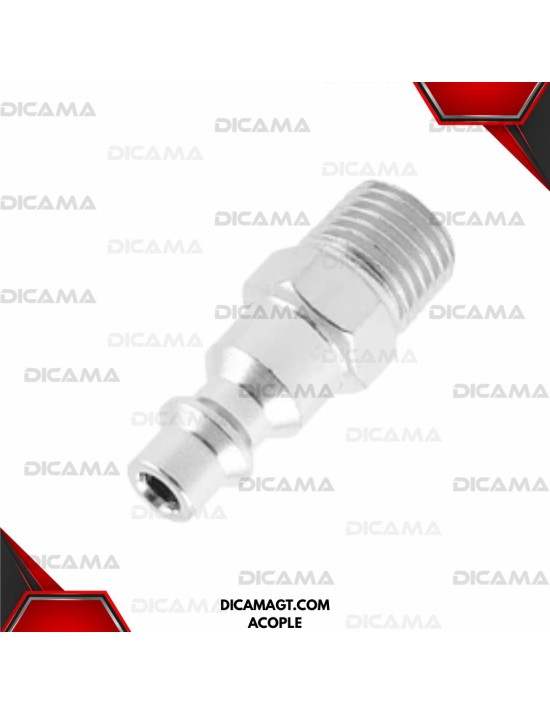 ACOPLE DE 1/4PLG METAL CROMADO CON ROSCA CHINA ACOPLE