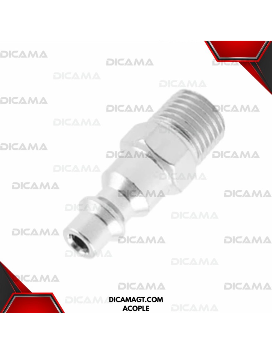 ACOPLE DE 1/4PLG METAL CROMADO CON ROSCA CHINA ACOPLE