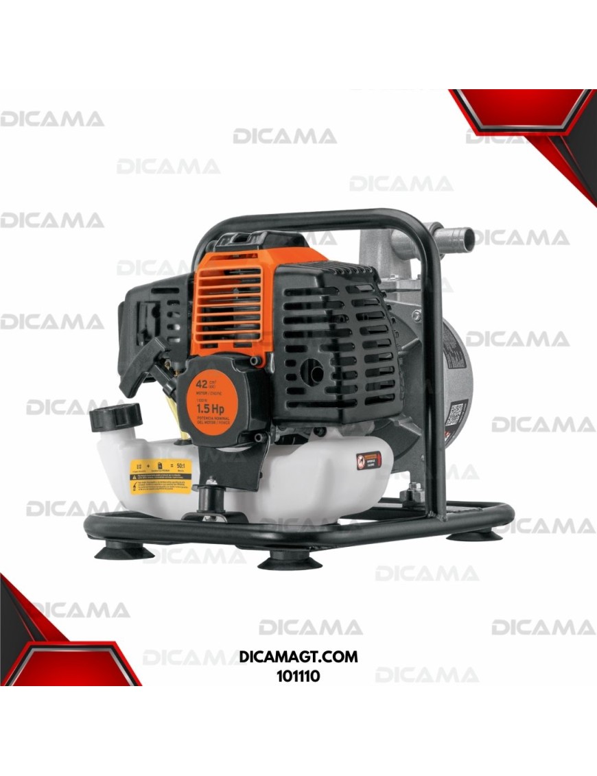 BOMBA DE AGUA 1 GASOLINA DE USO AGRÍCOLA, MOTOR 1.5 HP TRUPER 101110