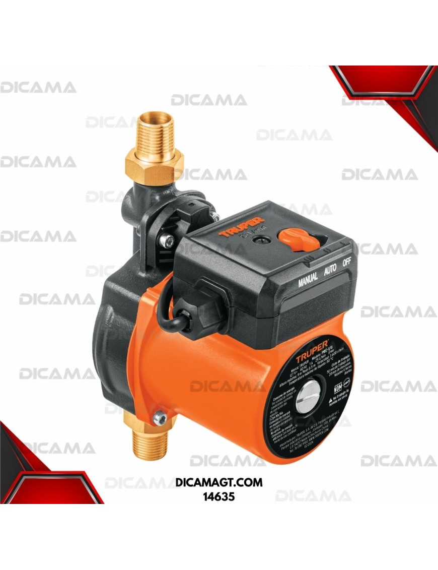 BOMBA DE AGUA CON PRESURIZADOR DE 1/6 HP TRUPER 14635