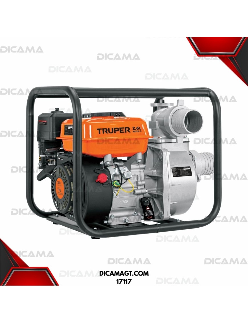 BOMBA DE AGUA 3* GASOLINA 7 HP TRUPER 17117