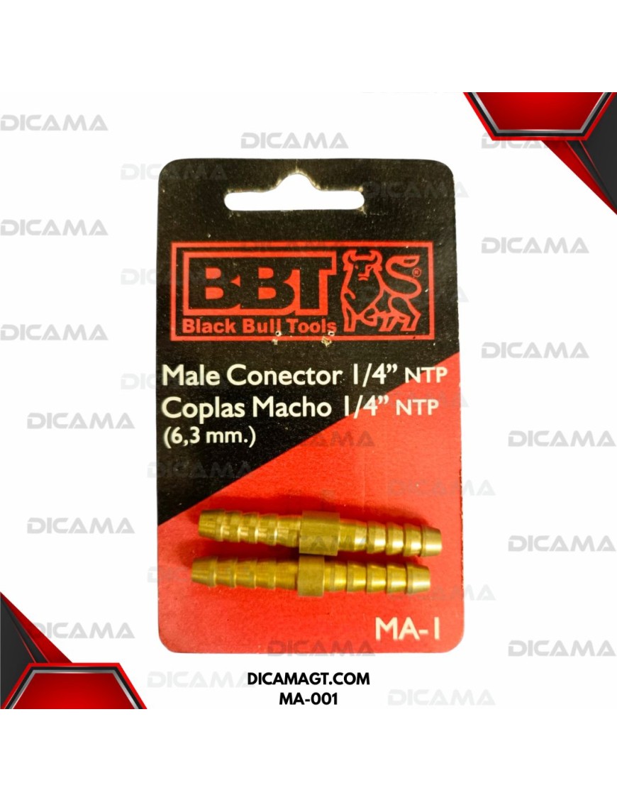 PAR DE COPLAS MACHO 1/4 SENCILLAS BBT MA-001