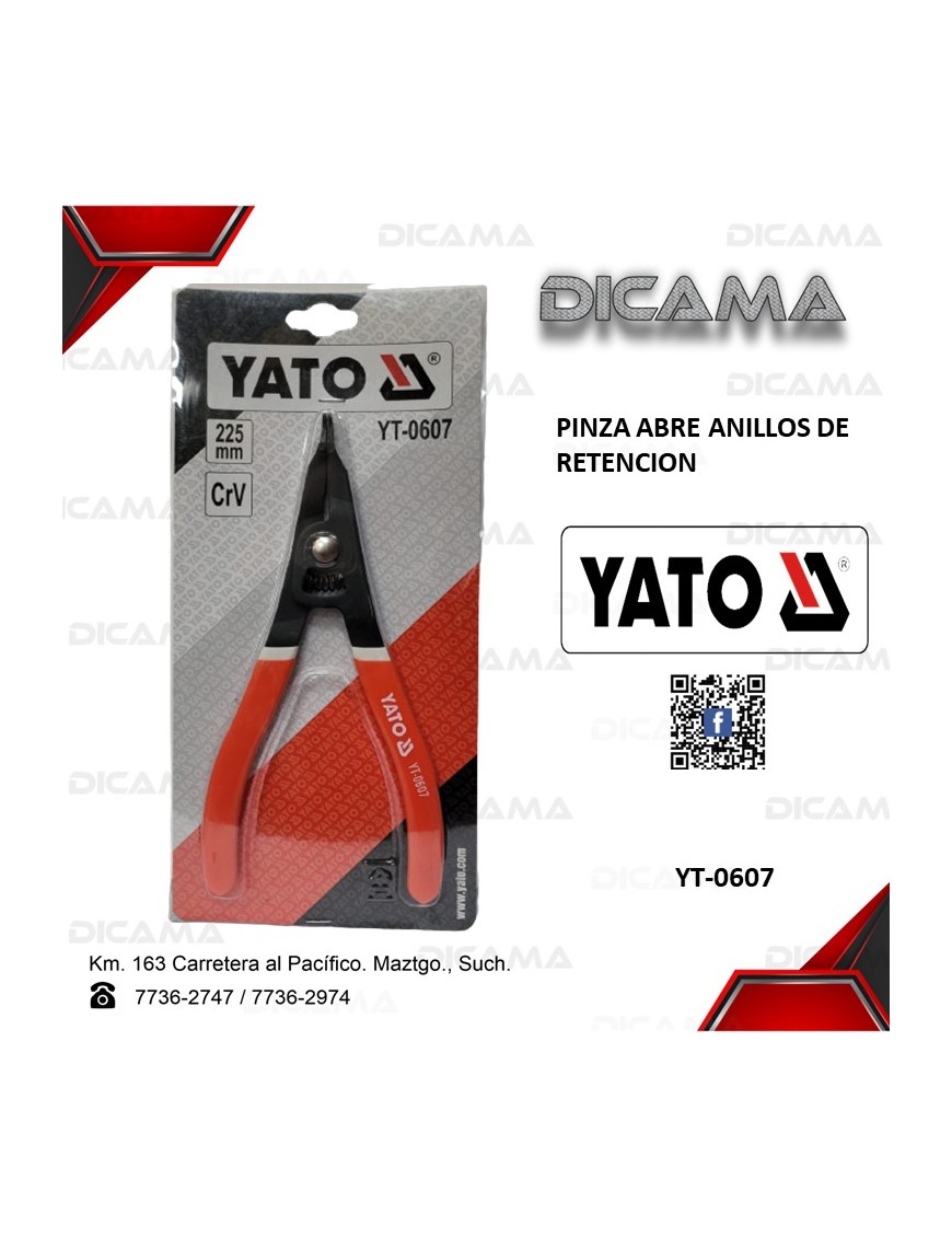 PINZA 9" ABRE ANILLOS DE RETENCION
