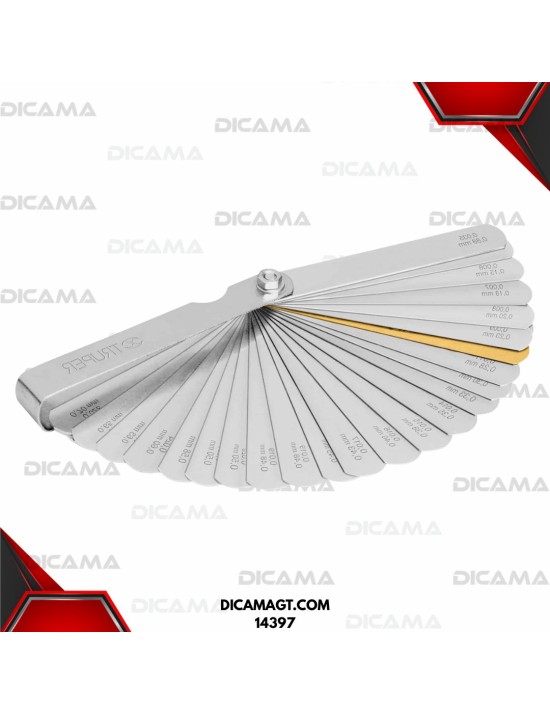 CALIBRADOR DE BUJIAS Y VALVULAS 32 HOJAS 0.0015 A 0.032 TRUPER 14397