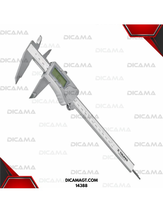CALIBRADOR VERNIER DIGITAL DE 6 EN PULG Y MM TRUPER 14388