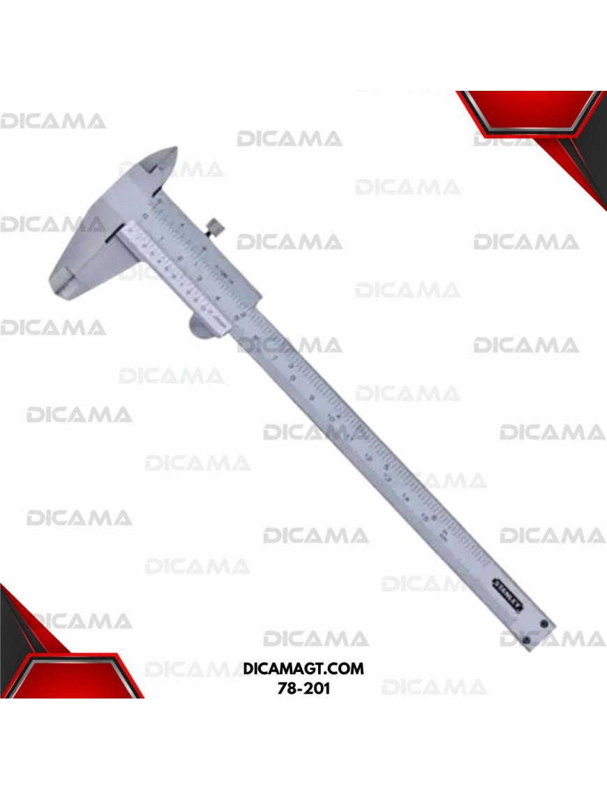 CALIBRADOR VERNIER 6 ACERO MANUAL ESCALA DOBEL MM/AM STANLEY 78-201