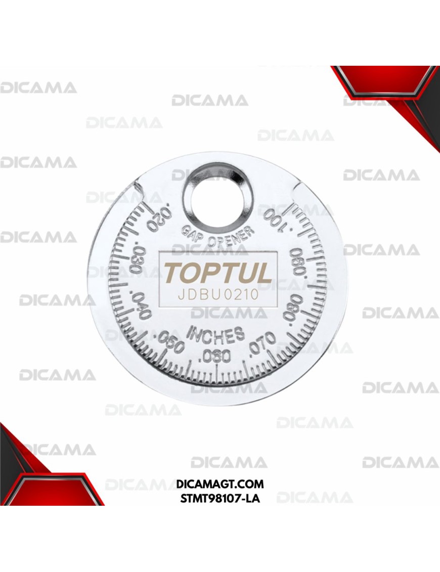 CALIBRADOR CANDELAS 0.020 - 0.100 (0.6 - 2.4MM) TOPTUL JDBU0210