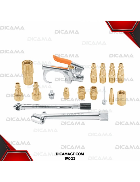 JGO 17 PCS ACCESORIOS DE AIRE TRUPER 19022