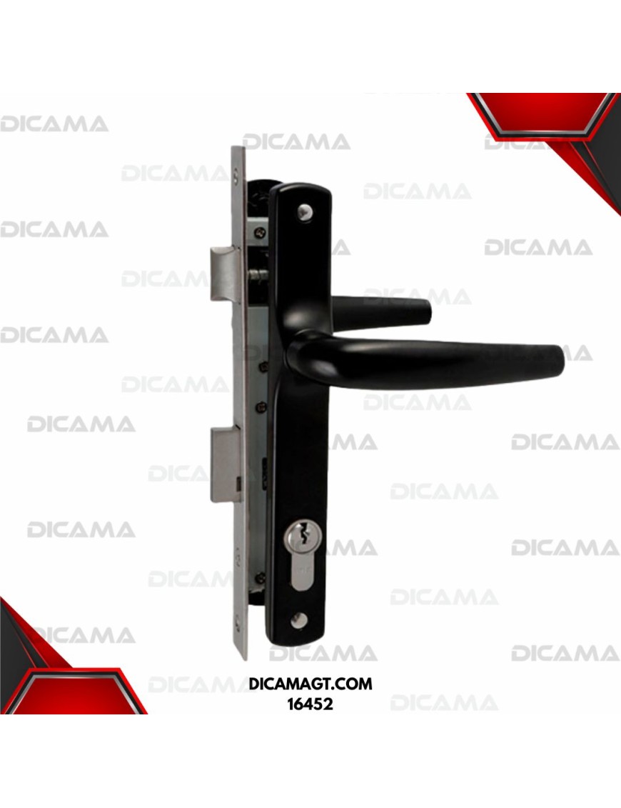 CHAPA DOBLE MANIJA P/PUERTA ALUMINIO  KIT A020 YALE 16452