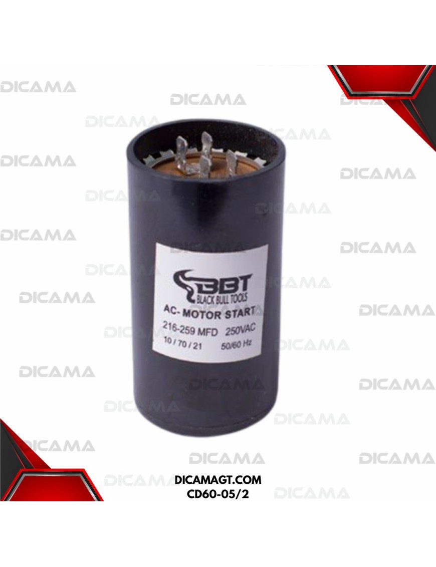 CAPACITOR 216-259 UF 250VAC BBT CD60-05/2