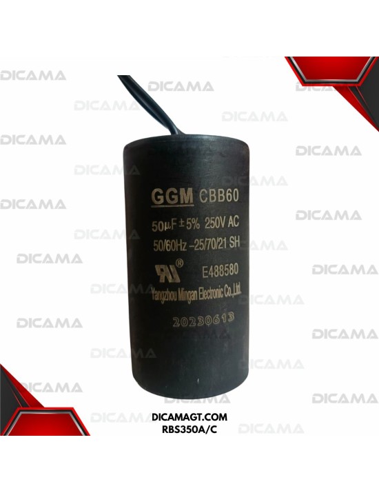 CAPACITOR 50UF DE MOTOR PARA SIERRA DE CINTA 14 BBT RBS350A/C