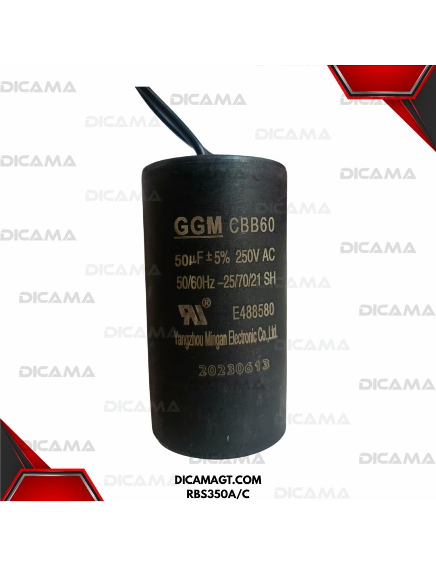 CAPACITOR 50UF DE MOTOR PARA SIERRA DE CINTA 14 BBT RBS350A/C