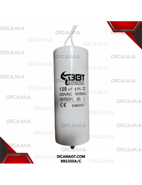 CAPACITOR   120UF 250VAC +5% -40/70C 50/60HZ 25/70/21 BBT LM10-120