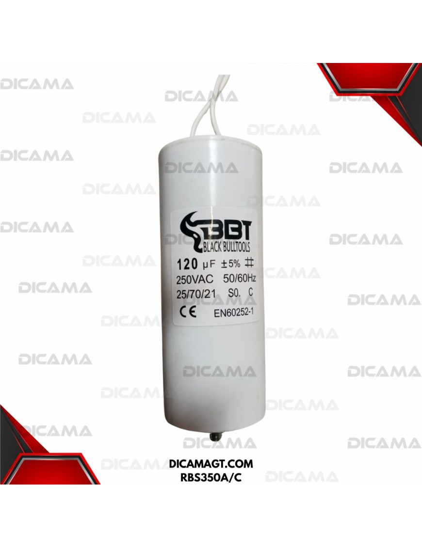 CAPACITOR   120UF 250VAC +5% -40/70C 50/60HZ 25/70/21 BBT LM10-120
