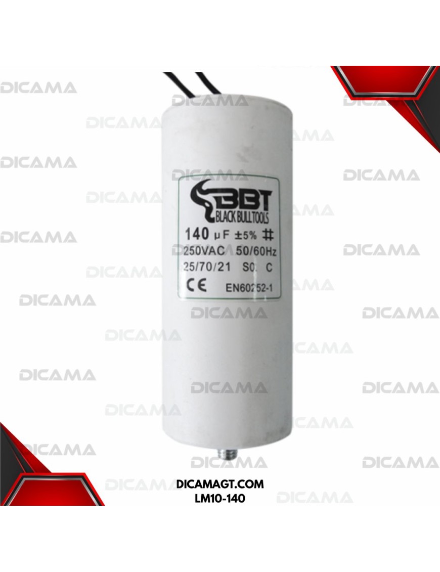 CAPACITOR 140UF 250VAC +5% -40/70C 50/60HZ BBT LM10-140