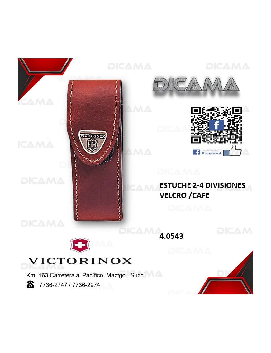 ESTUCHE 2-4 DIVISIONES VELCRO CAFE