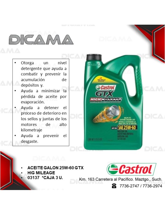 ACEITE GALON 25W60 HM