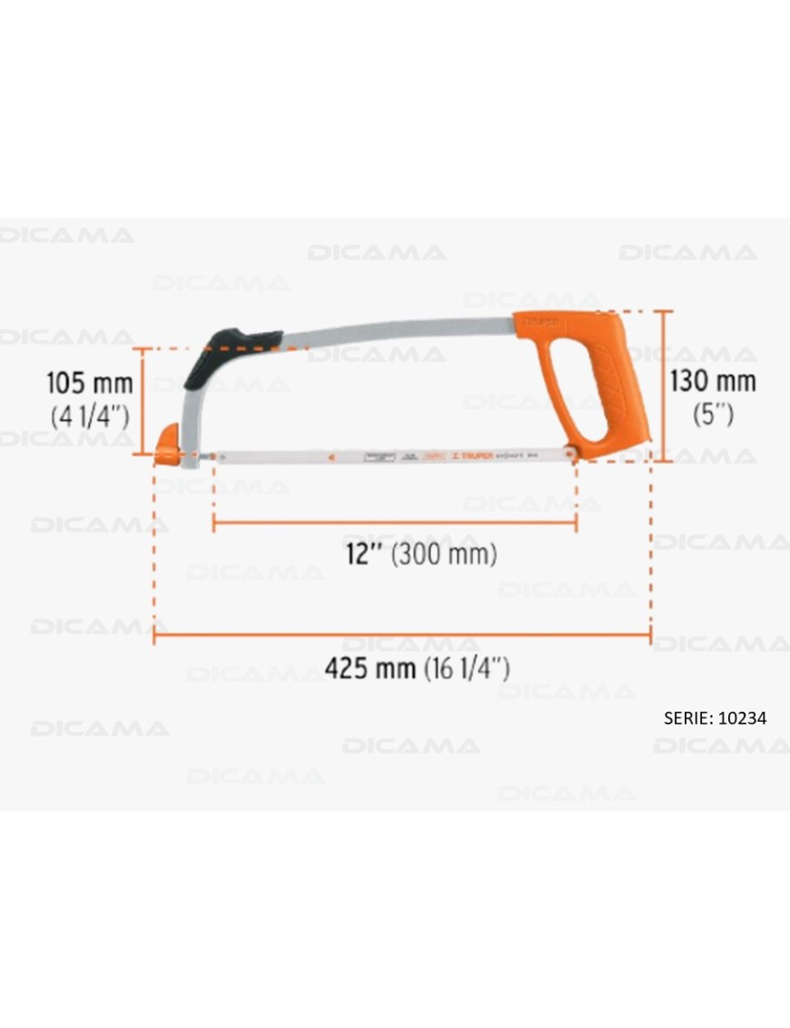 ARCO DE SIERRA 12 PROFESIONAL TUBULAR DE ACERO PARA SEGUETA TRUPER 10234