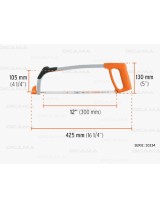 ARCO DE SIERRA 12 PROFESIONAL TUBULAR DE ACERO PARA SEGUETA TRUPER 10234