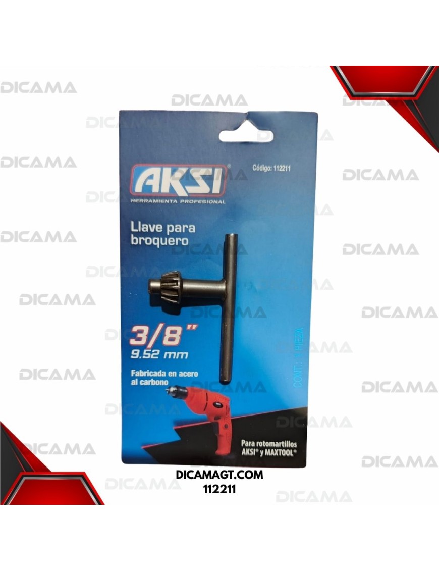 LLAVE PARA MANDRIL 3/8 CON LLAVE AKSI 112211