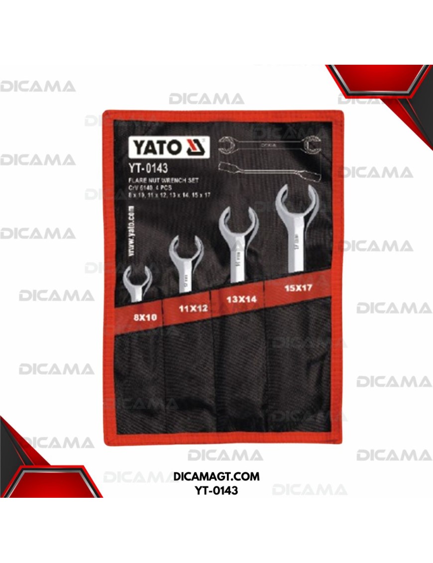 LLAVES JUEGO 4 PZAS PARA FRENOS O 8X10, 11X12, 13X14, 15 YATO YT-0143