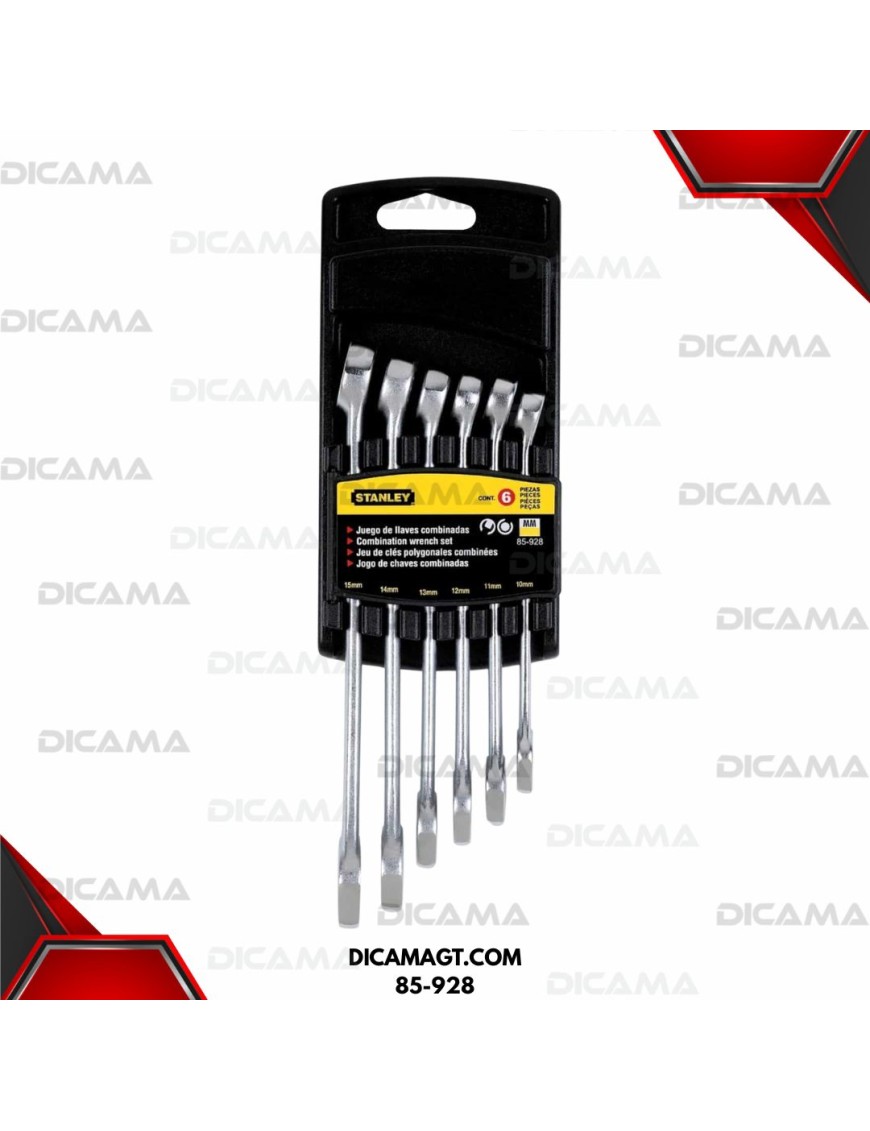 LLAVES JUEGO 6 PZAS 10-15MM STANLEY 85-928