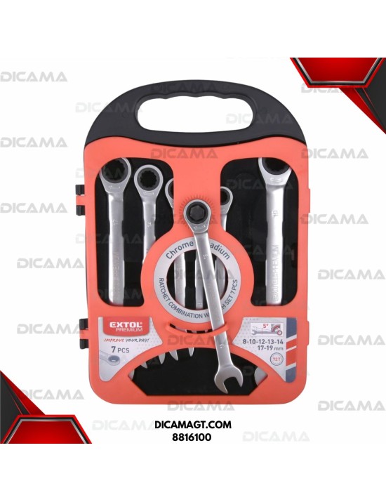 LLAVES JUEGO 7 PZAS 8-19MM EXTOL 8816100