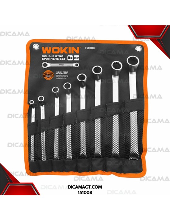 LLAVES JUEGO 8 PZAS CORONA/CORONA 6-22MM WOKIN 151008