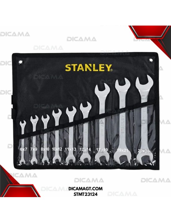 LLAVES JUEGO 9 PZAS 6-24MM STANLEY STMT23124
