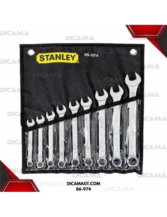 LLAVES JUEGO 9 PZAS 8-17MM STANLEY 86-974