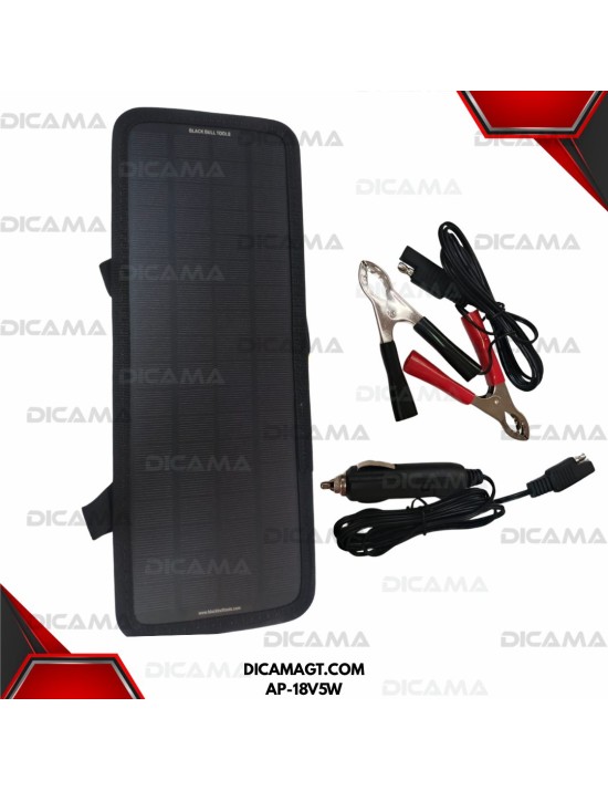 CARGADOR SOLAR PARA BATERIAS 18V 5WATTS 250-280MAH BBT AP-18V5W