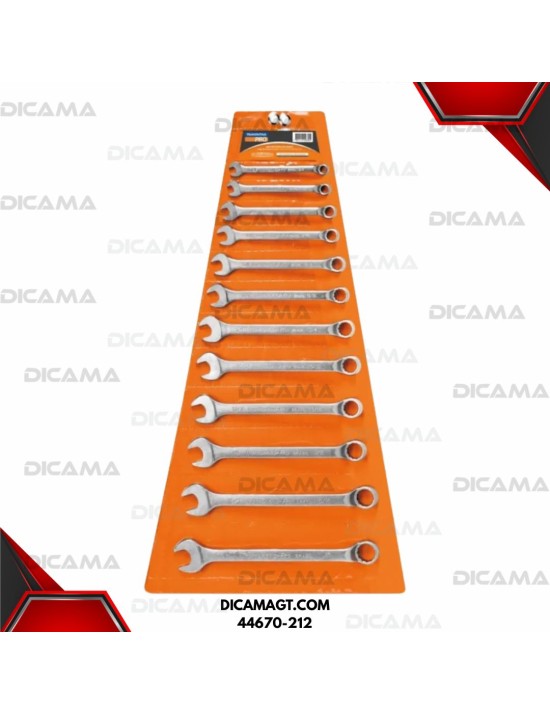 LLAVES JUEGO 12 PZAS AM 3/8 A 1 TRAMONTINA 44670-212