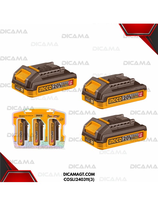 BATERIA LITHIUM-ION 2.0 AH 20 VOLTIOS INGCO COSLI240311(3)