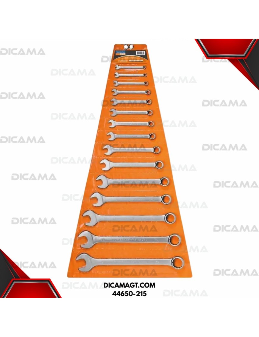 LLAVES JUEGO 15 PZAS COLA/CORONA 6-32MM CORTA TRAMONTINA 44650-215