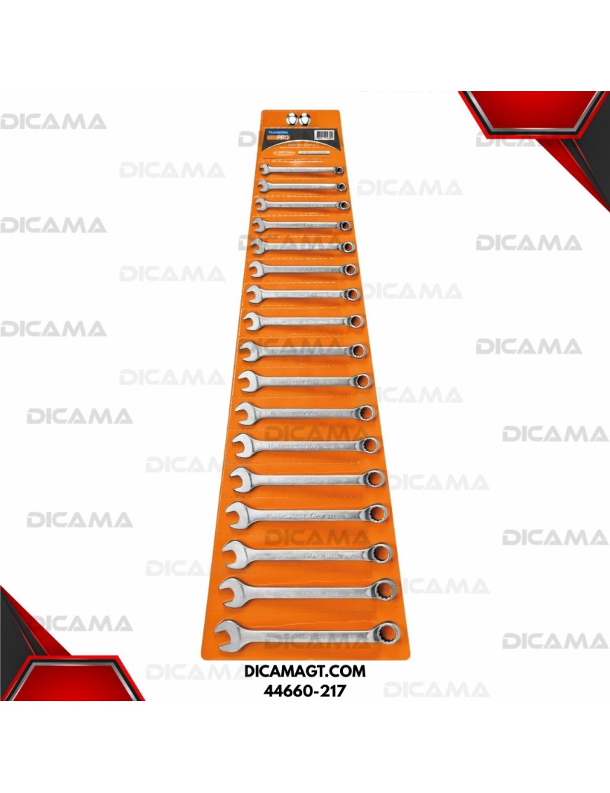 LLAVES JUEGO 17 PZAS COLA/CORONA 6-22MM LARGO TRAMONTINA 44660-217