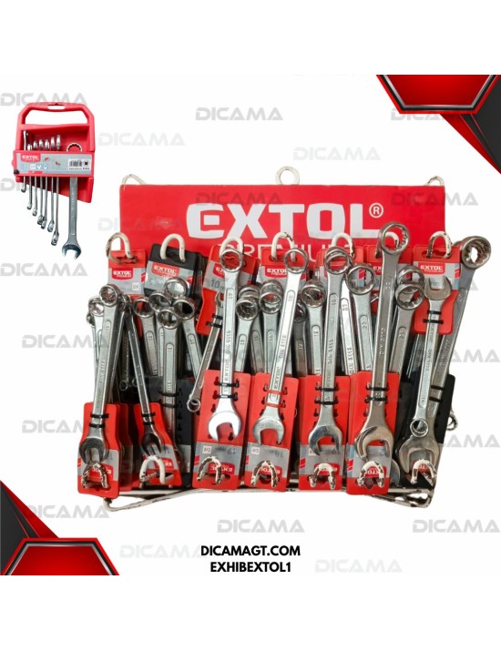 LLAVES JUEGO130 PZAS MM + JG 8 UNDS EXTOL EXHIBEXTOL1