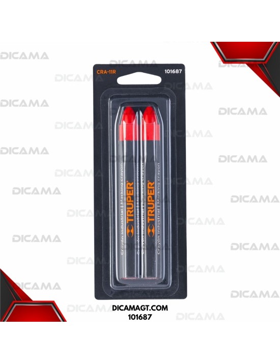 CRAYONES 2 PZAS DE 12 CMS INDUSTRIALES ROJOS TRUPER 101687